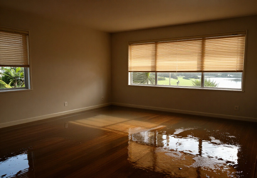Flooded subfloor in a Lansvale commercial building